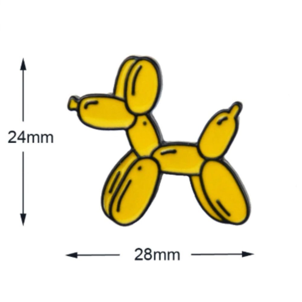 Balloon Dog Brooch  Enamel Pin - Picture 2 of 3